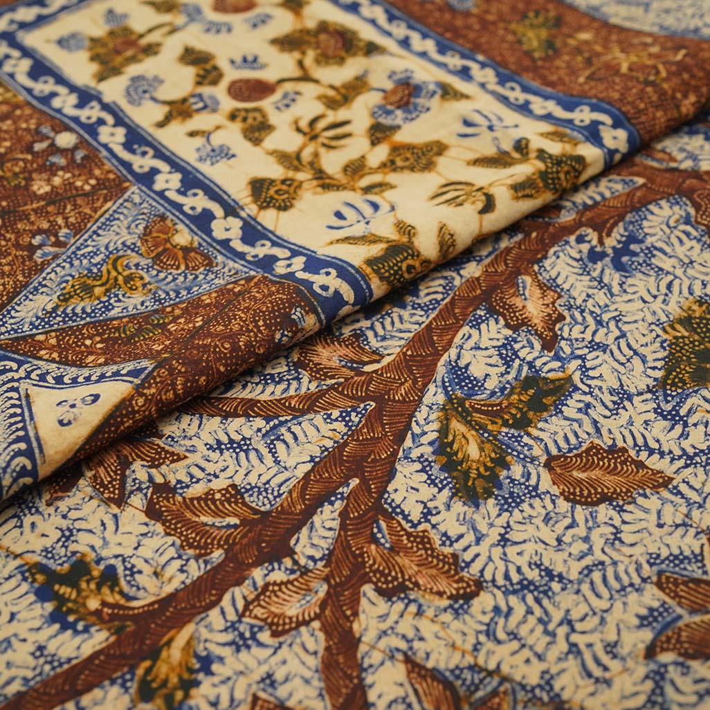 Kain Dua Negri Bunga Seruni Daun Asem